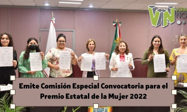 Emite Comisión Especial Convocatoria para el Premio Estatal de la Mujer 2022