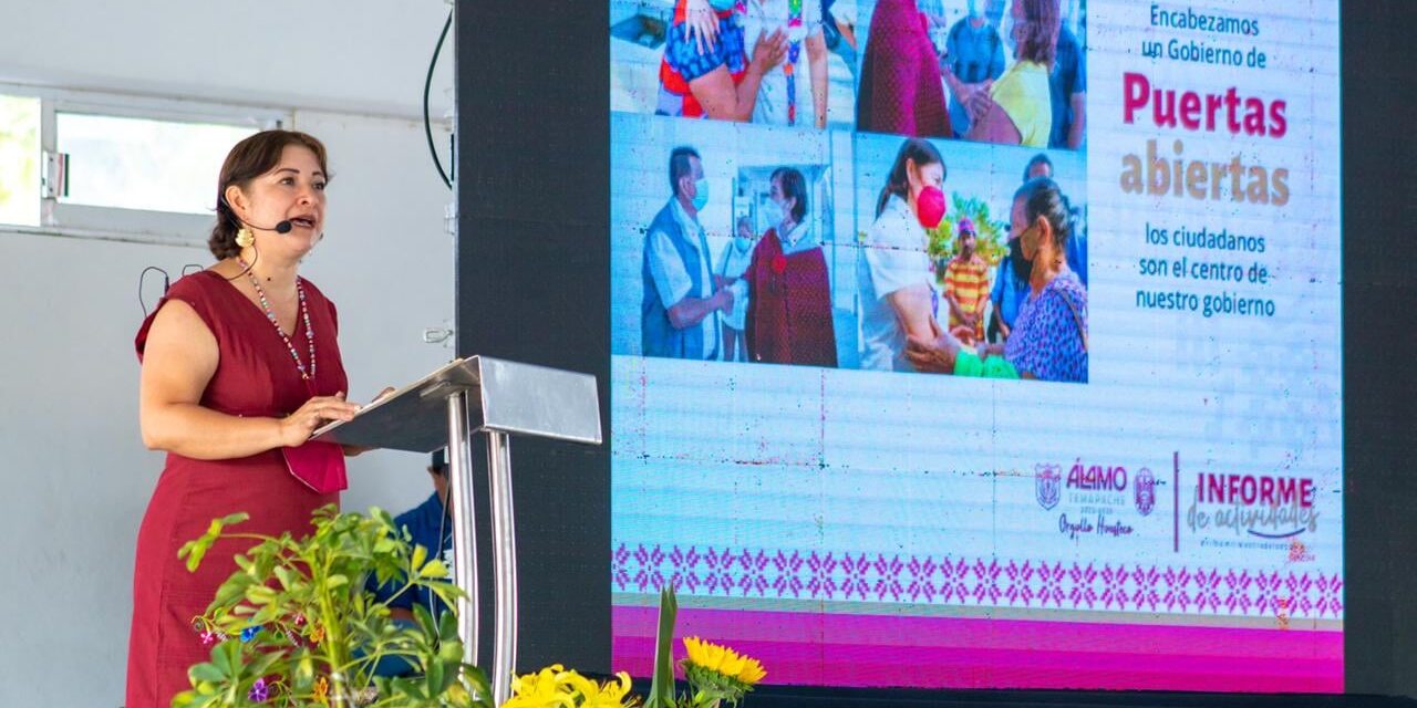 Álamo: Lilia Arrieta rinde su Primer Informe Trimestral de Actividades