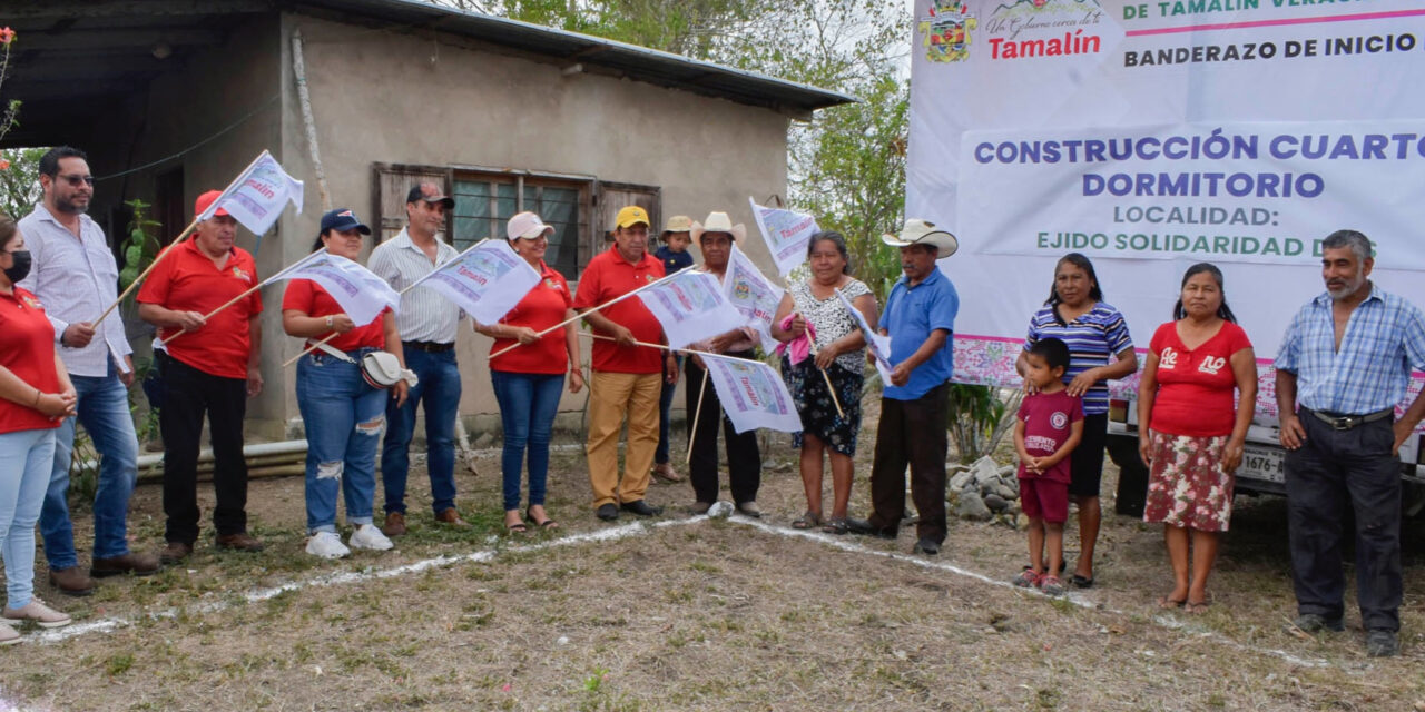 Tamalín: Construcción de cuartos dormitorios en la localidad de Solidaridad