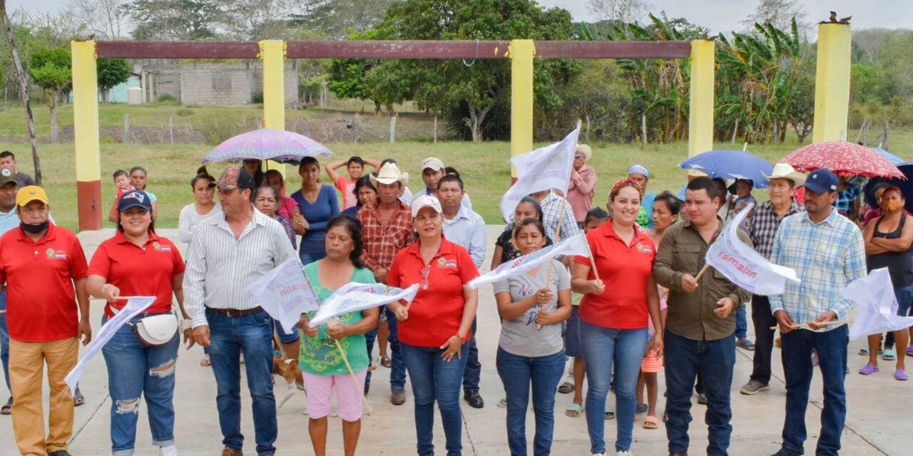 Tamalín: Banderazo de la rehabilitación del salón de usos múltiples en la localidad de Ejido El Rincón