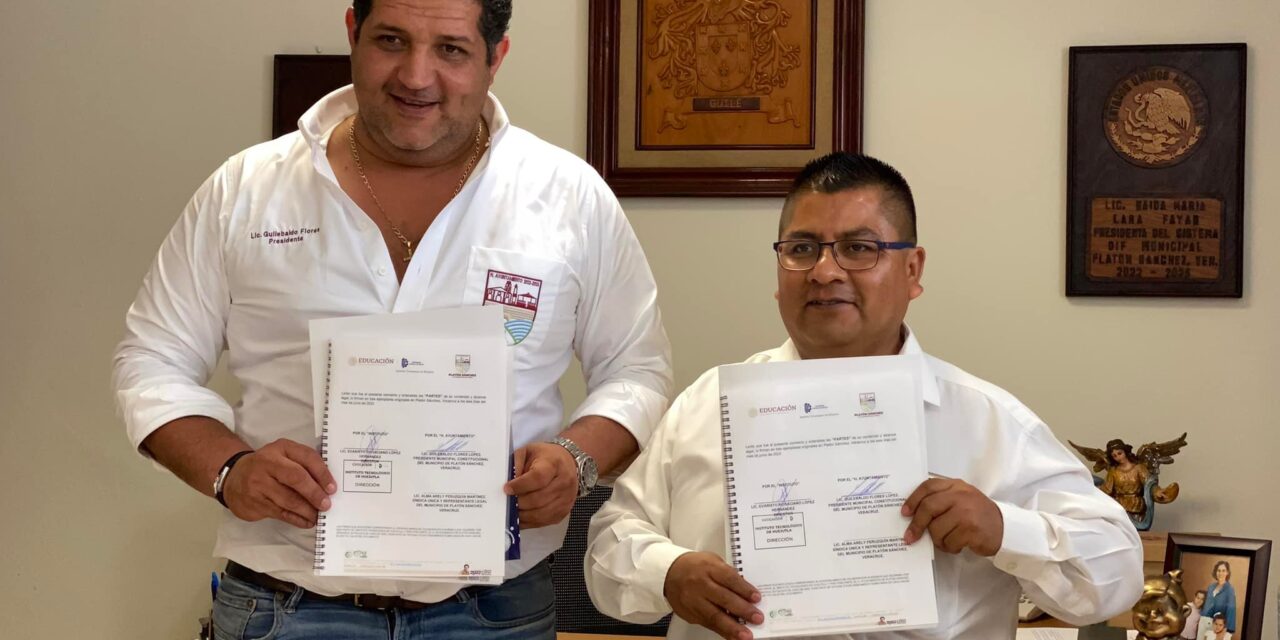Platón Sánchez: Firma de convenio con el Instituto Tecnológico de Huejutla