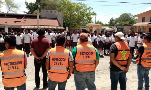 Platón Sánchez: Simulacro de evacuación en COBAEV 65