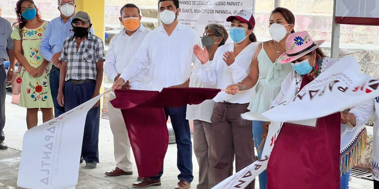 Papantla: Banderazo de inicio de distintas obras 2022