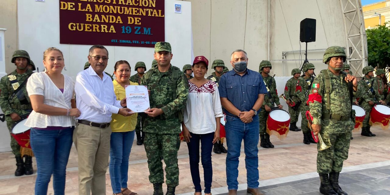 Gutiérrez Zamora: Demostración de banda de guerra de «Monumental de la 19 Z.M.»