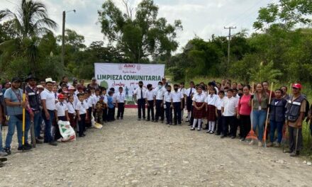 Álamo: Limpieza Comunitaria en el ejido Potrero 2 y el ejido Citlaltépetl
