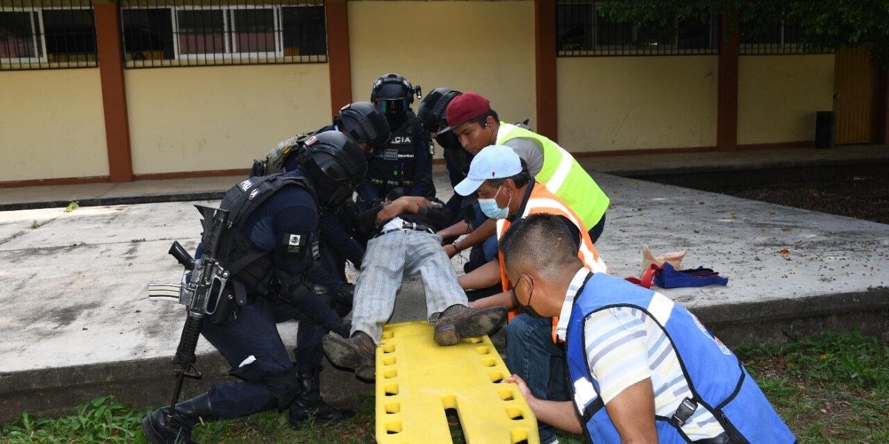 Realiza Protección Civil del Ayuntamiento de Citlaltépetl simulacro de evacuación en escuela