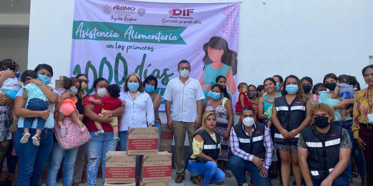 Álamo: Entrega de despensas del programa «Apoyo Alimentario en los Primeros Mil Días»