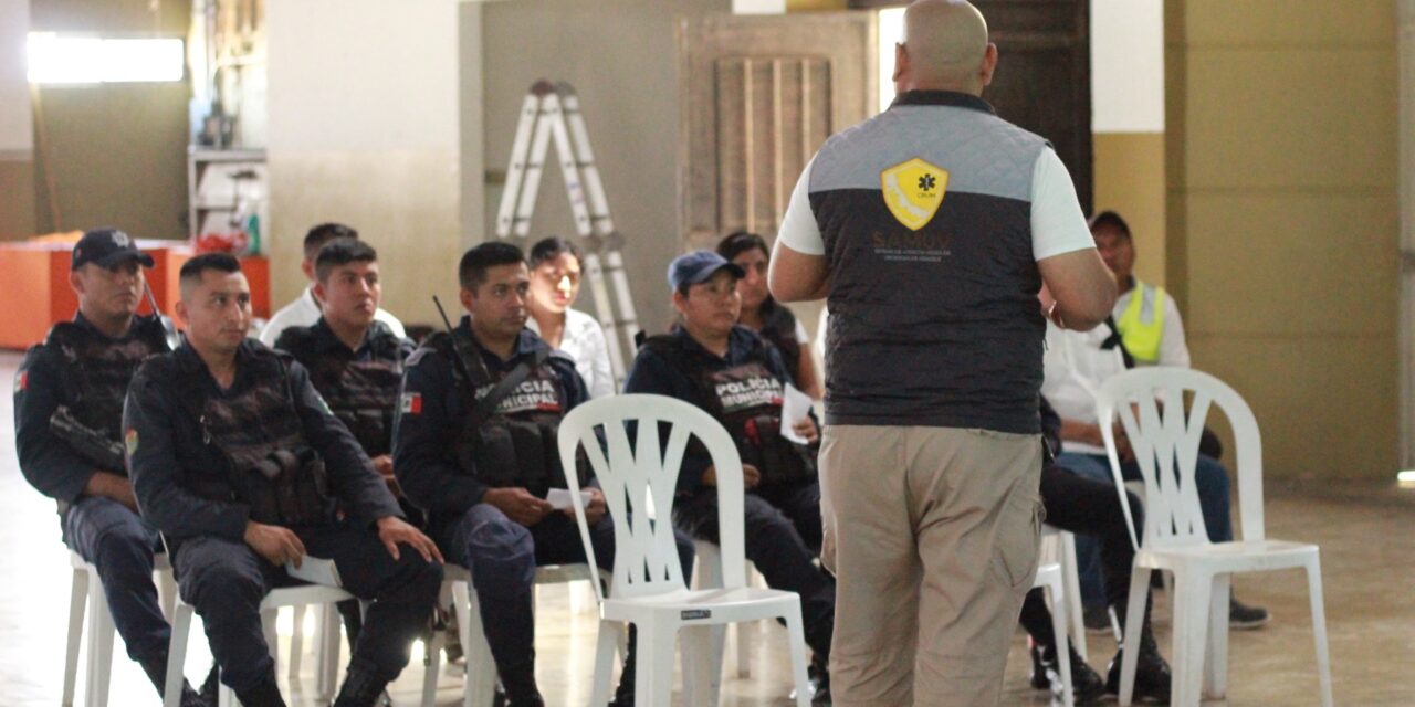 Chontla: Capacitación «Primer respondiente ante urgencias médicas»