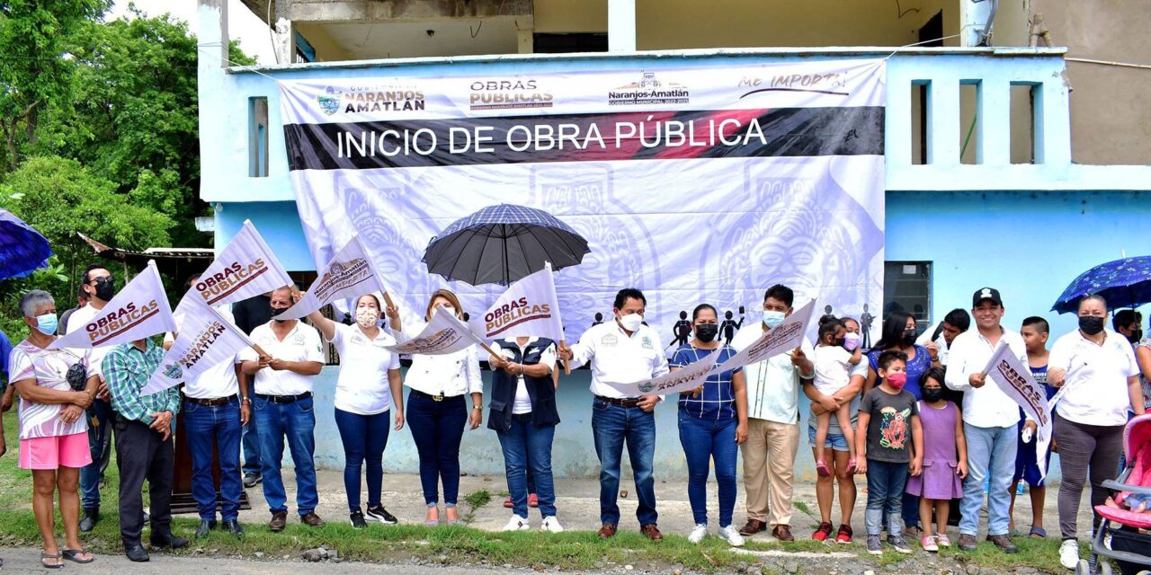 Naranjos: Alcalde da banderazo de inicio de obra en la Colonia 5 de Mayo