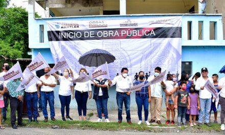 Naranjos: Alcalde da banderazo de inicio de obra en la Colonia 5 de Mayo