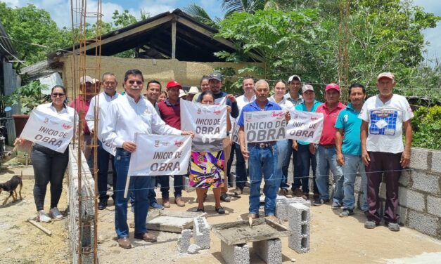 Ozuluama: Banderazo de inicio de obra de cuartos dormitorios en San Antonio Tamijui