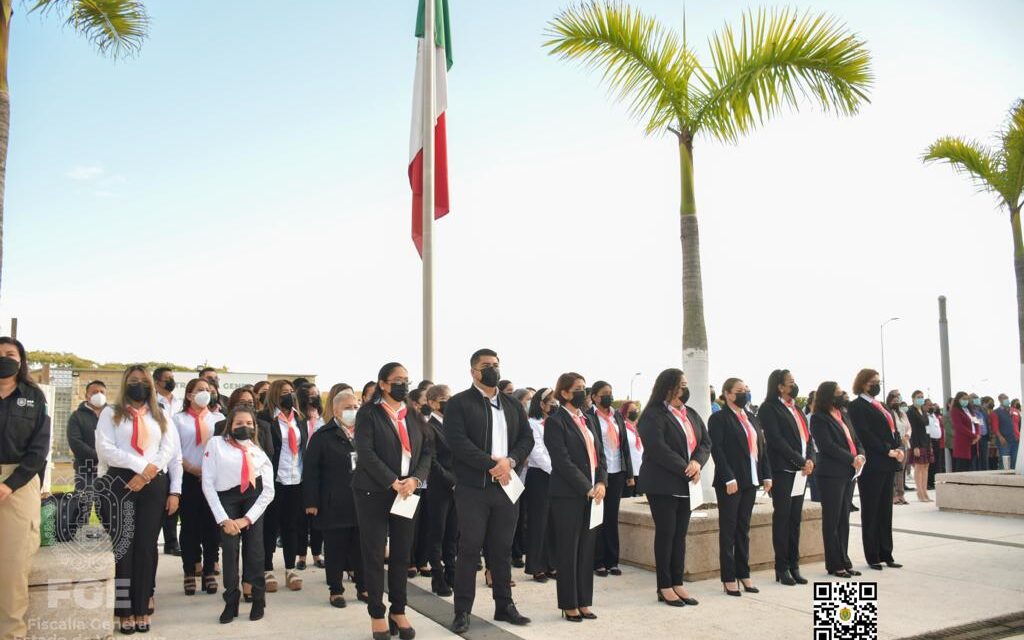 FGE encabezó ceremonia de honores a la bandera organizada por la Fiscalía Coordinadora Especializada en Investigación de Delitos de Violencia
