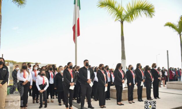 FGE encabezó ceremonia de honores a la bandera organizada por la Fiscalía Coordinadora Especializada en Investigación de Delitos de Violencia