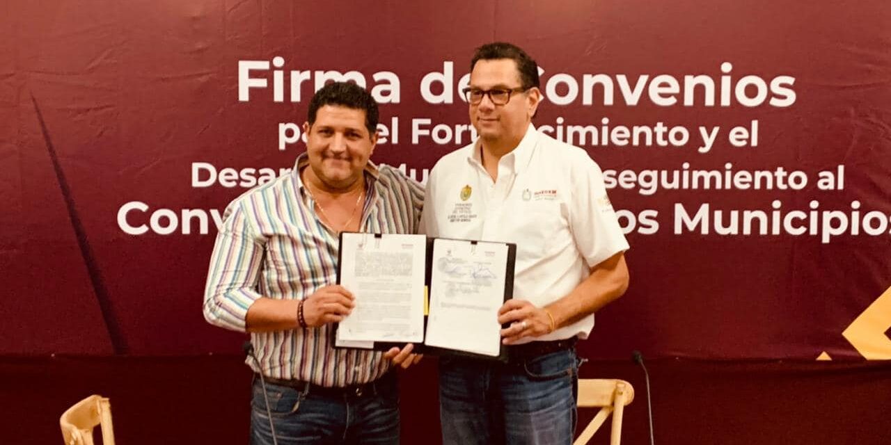 Platón Sánchez: Firma de convenio para el fortalecimiento y el desarrollo municipal en seguimiento al convenio macro con los municipios