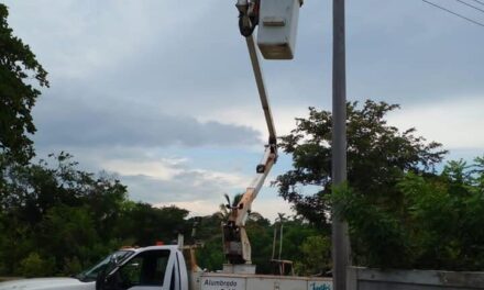 Ozuluama: Mantenimiento y rehabilitación del alumbrado público de la congregación San Javier y Cazadero