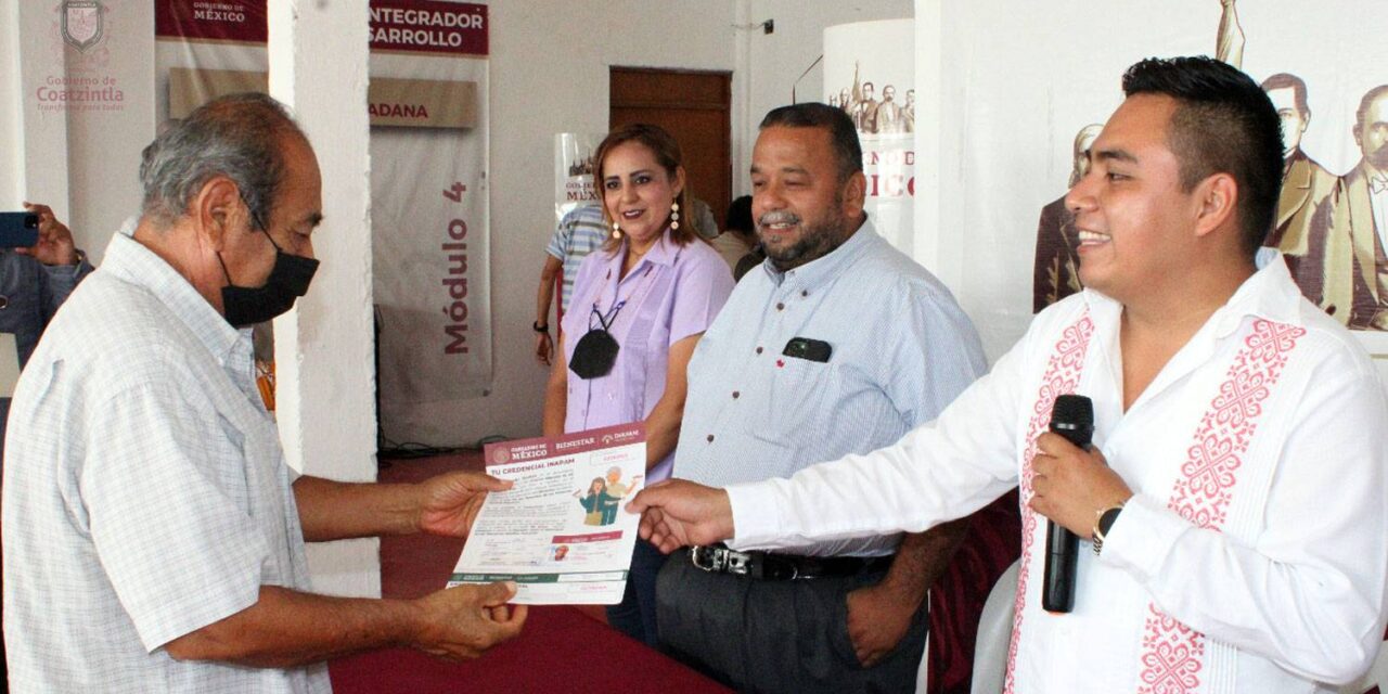 Coatzintla: Entrega de las primeras tarjetas del INAPAM 2022