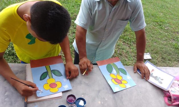 Ozuluama: Taller de pintura en Agua Nacida