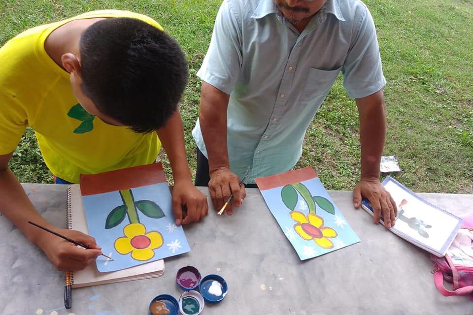 Ozuluama: Taller de pintura en Agua Nacida
