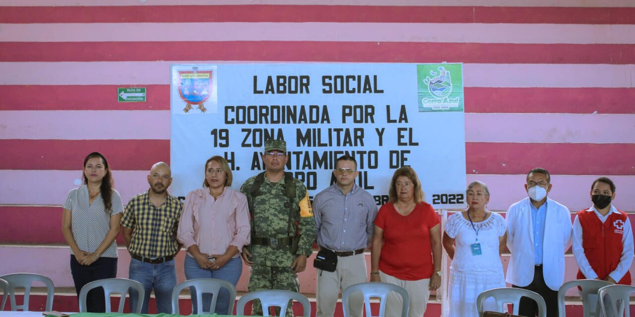 Cerro Azul: Labor social coordinada en colaboración de la 19 zona militar