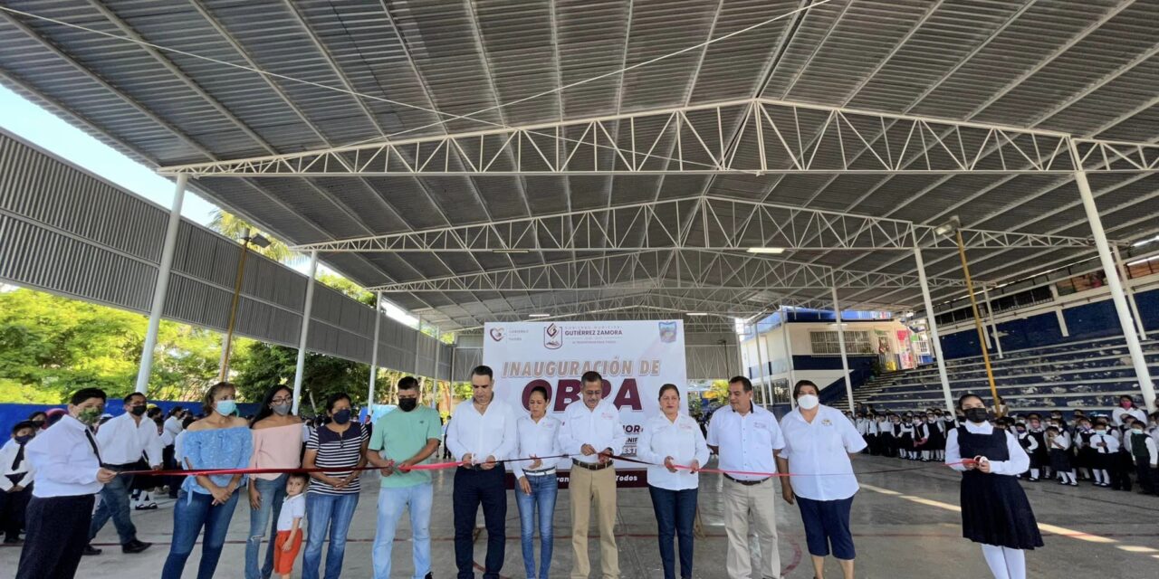 Gutiérrez Zamora: Inauguración de obra pública de la escuela primaria Ford 32