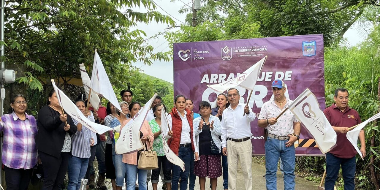 Gutiérrez Zamora: Banderazos de arranque de obras en localidades