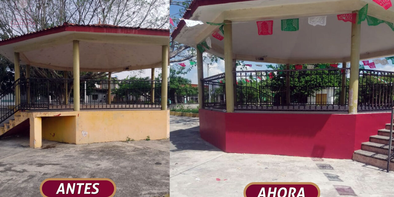 Coatzintla: Parque tradicional fue remozado y pintado en Palma Sola