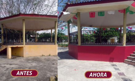 Coatzintla: Parque tradicional fue remozado y pintado en Palma Sola