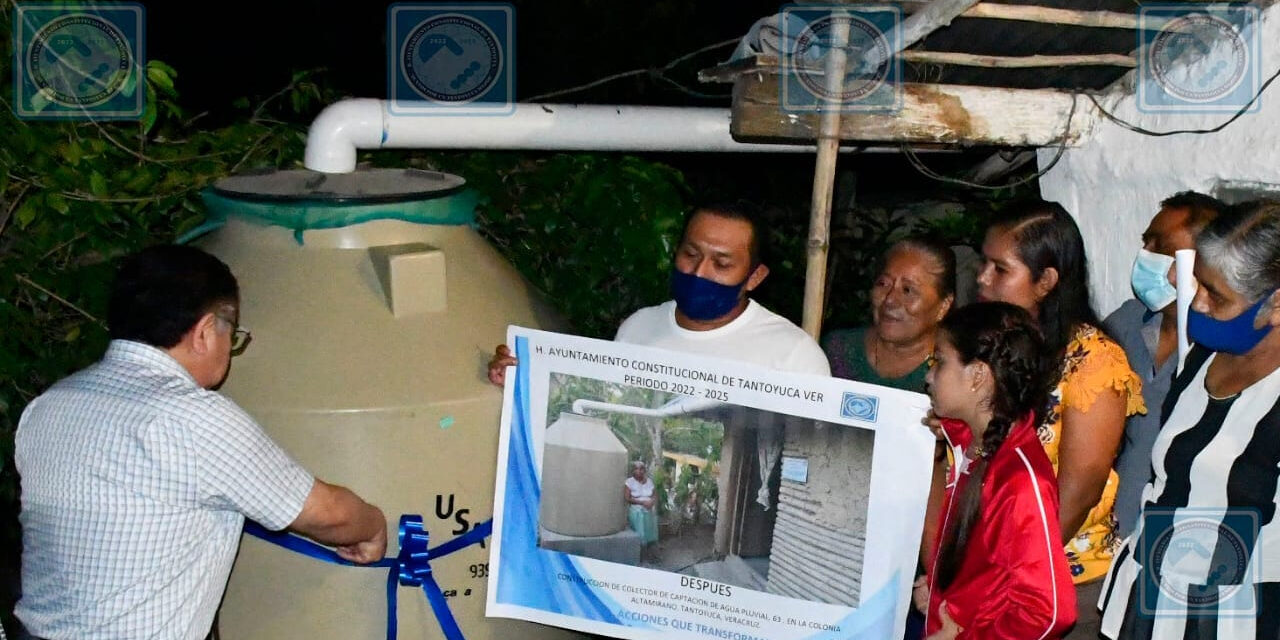 Tantoyuca: Se beneficia a más familias con captadores de agua