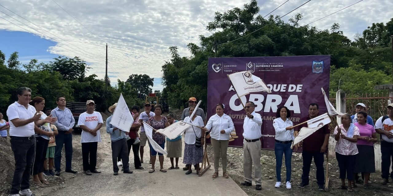 Gutiérrez Zamora: Más obras públicas 2022