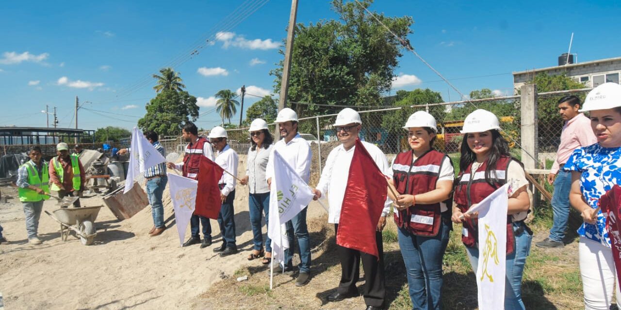 El Higo: Banderazo de inicio de obra de aulas en el COBAEV Plantel 19