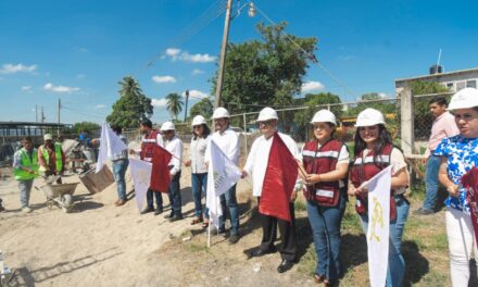 El Higo: Banderazo de inicio de obra de aulas en el COBAEV Plantel 19