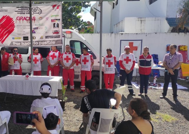 Chinampa, presente en la inauguración de la colecta nacional de la Cruz Roja