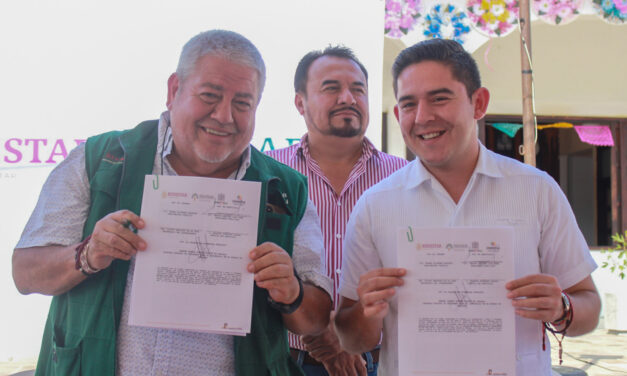 Chontla: Firma de convenio entre el INAPAM y los Gobiernos Municipales
