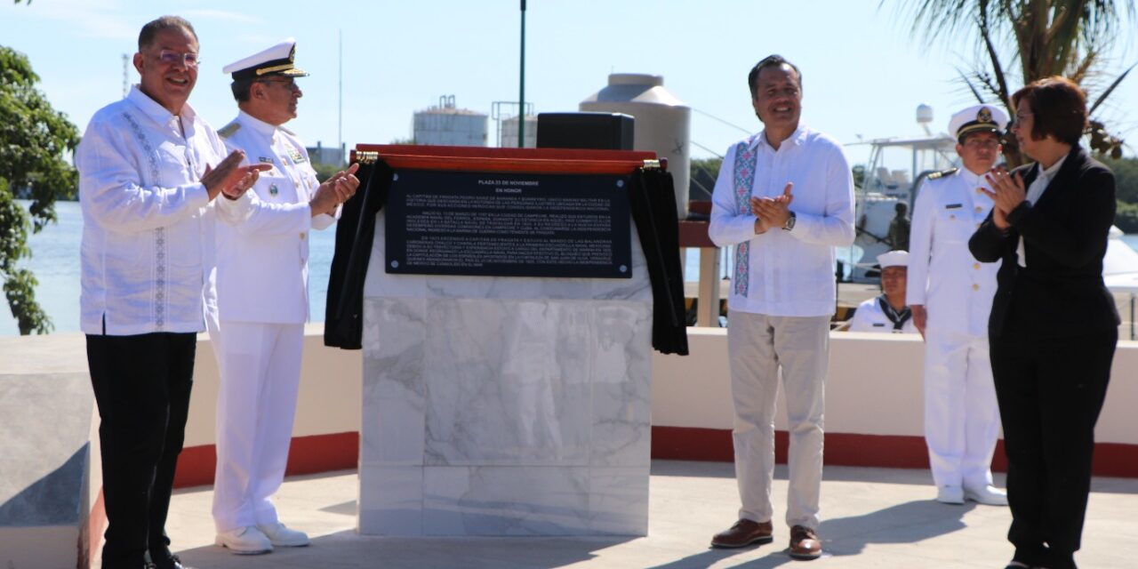 Reconocimiento a la Armada de México con la entrega de un Obelisco y un parque denominado “23 de Noviembre”