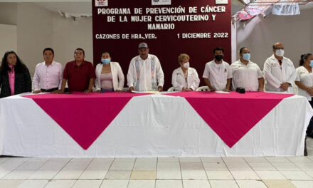 Cazones: Programa de prevención de cáncer de la mujer cervicouterino y mamario