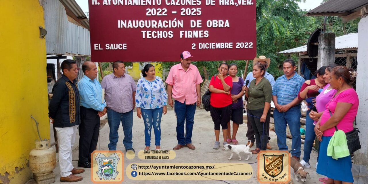 Cazones: Inauguración de la obra “Techos Firmes”