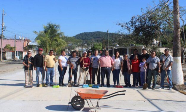 Coatzintla: La obra publica continúa avanzando en la cabecera municipal
