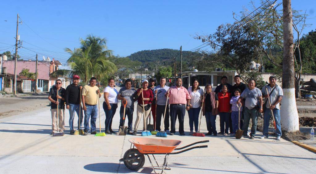 Coatzintla: La obra publica continúa avanzando en la cabecera municipal