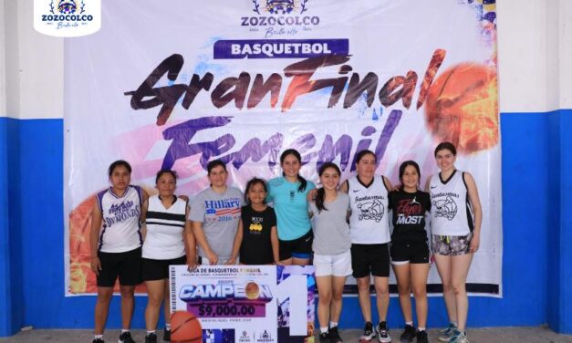 Zozocolco: Concluye con éxito la liga de Basquetbol en su categoría Femenil