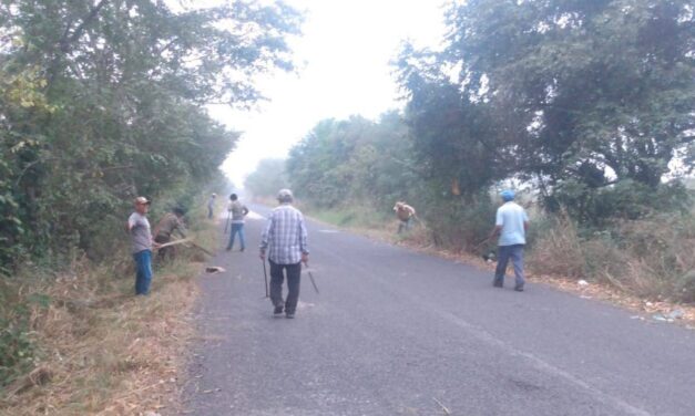 Tempoal: Faena en tramos carreteros estatales
