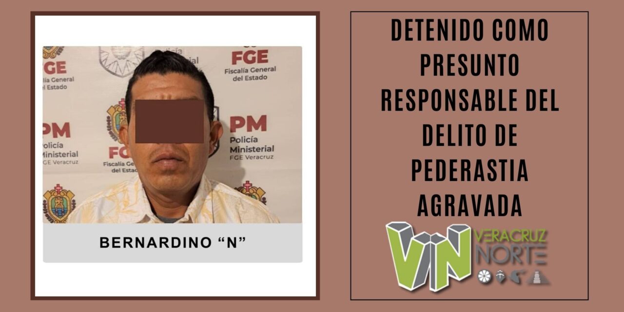 Huayacocotla: <strong>Detenido como presunto responsable del delito de pederastia agravada</strong>
