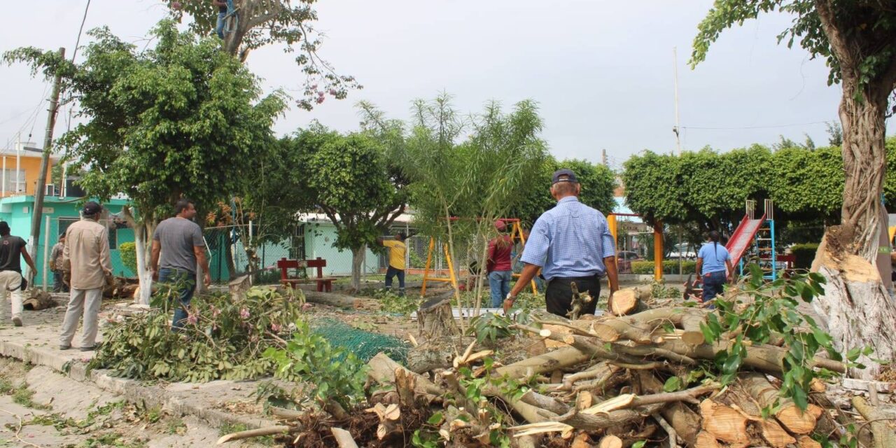 Coatzintla: Se atiende parque de infonavit camioneros