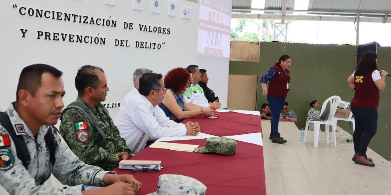 Gutiérrez Zamora: Primer programa de concientización de valores y prevención del delito