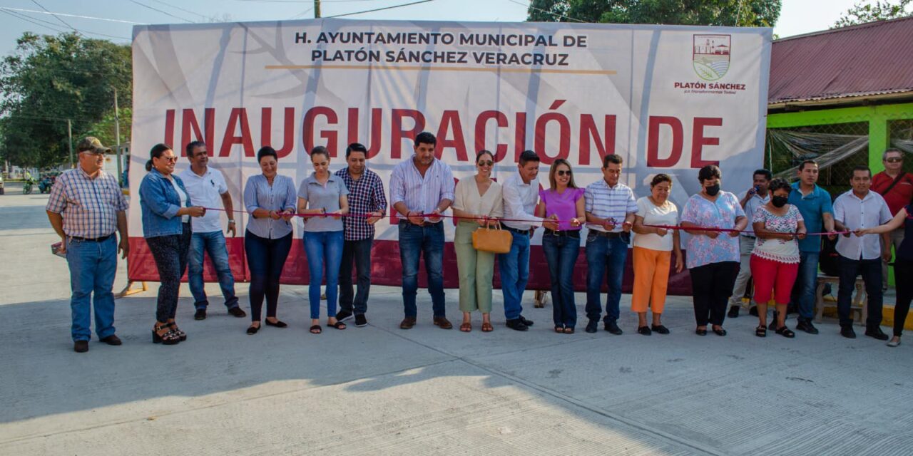 Platón Sánchez: Ampliación de pavimento hidráulico en la calle Doctor Landero y Coss