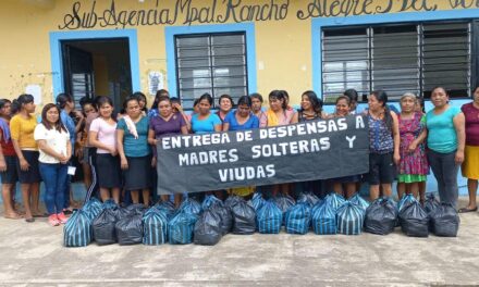 Mecatlán: Entrega de despensas a madres solteras y viudas