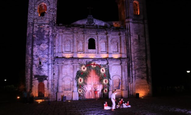 Zozocolco: Inauguración de la Iluminación Arquitectónica de la Parroquia de San Miguel Arcángel
