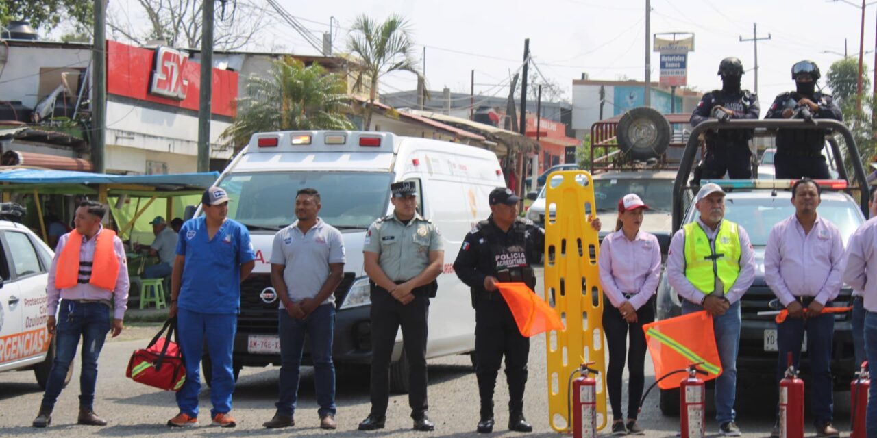 Ozuluama: Banderazo «Semana Santa 2023 vacaciones seguras»
