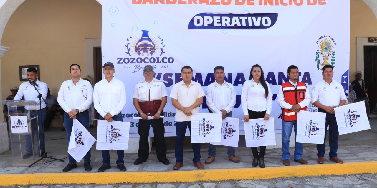 Zozocolco: Banderazo del Operativo Semana Santa Segura 2023