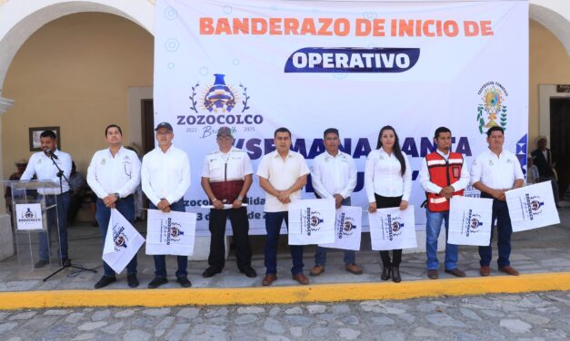 Zozocolco: Banderazo del Operativo Semana Santa Segura 2023