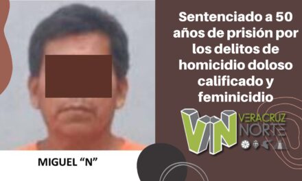 Álamo: Sentenciado a 50 años de prisión por los delitos de homicidio doloso calificado y feminicidio